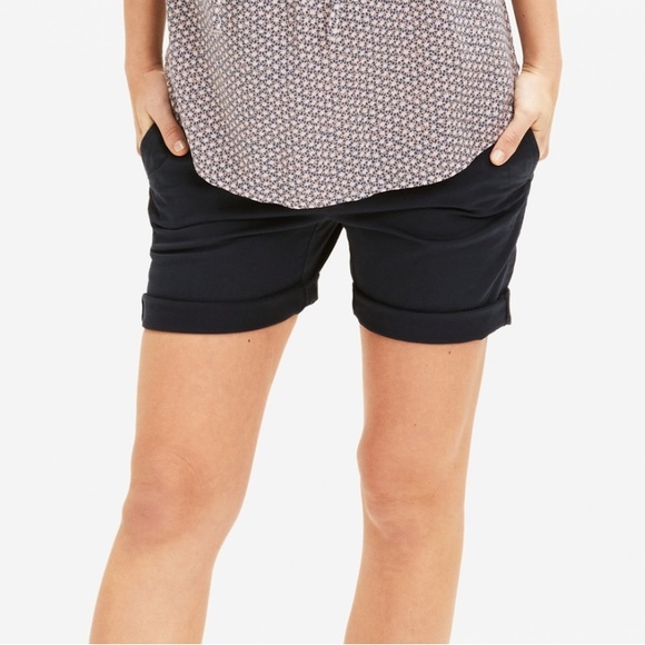 GAP Pants - Gap Maternity Full Panel Everyday Khaki Shorts True Indigo Size 8 NWT